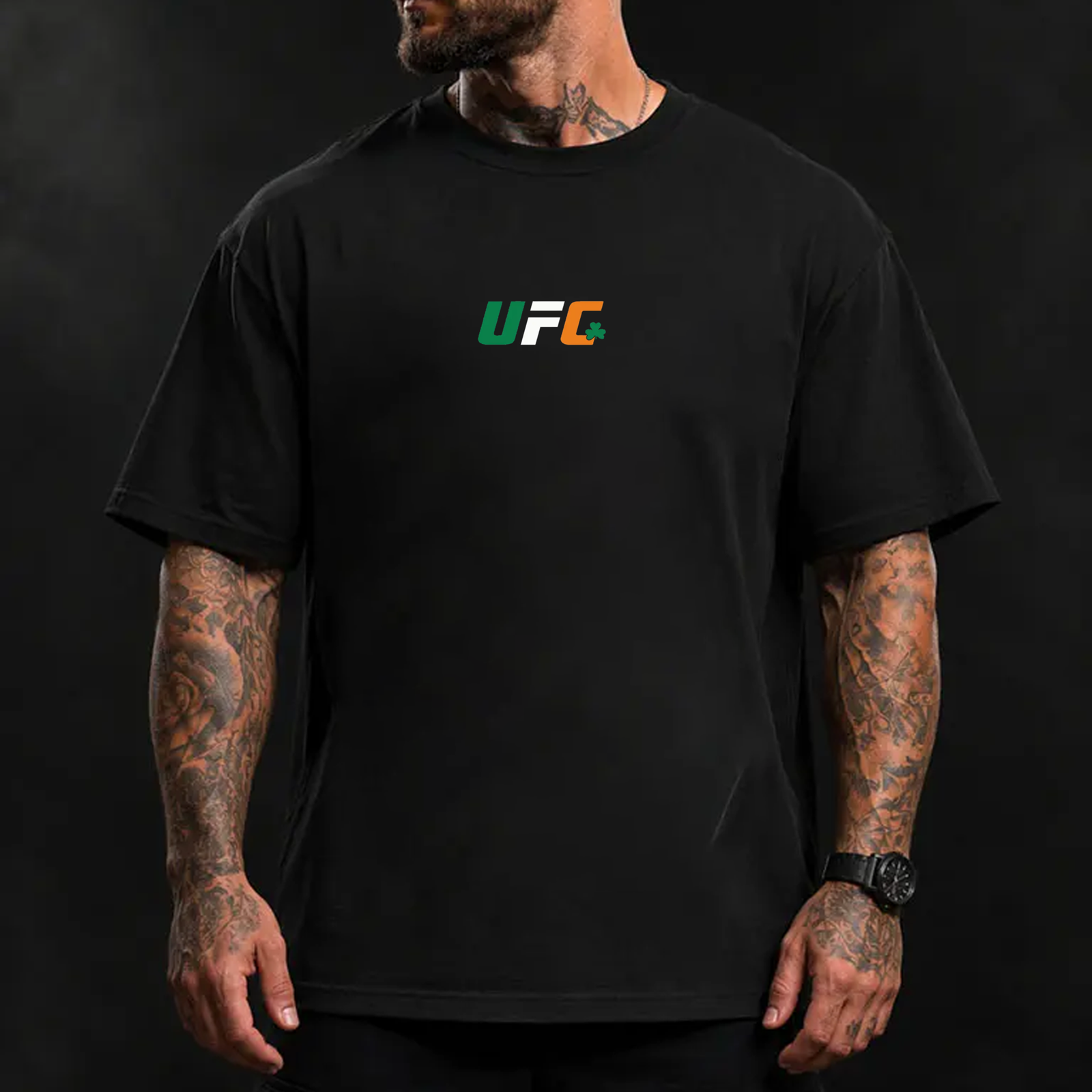 White UFC Freedom 250 Kotinos shirt model wear