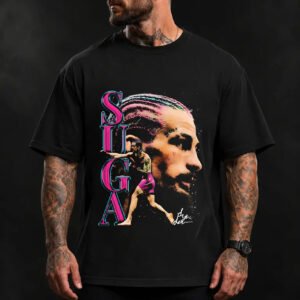 Max Holloway Blessed Wings Tee Model