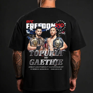Men’s Black UFC Freedom 250 T-Shirt Model
