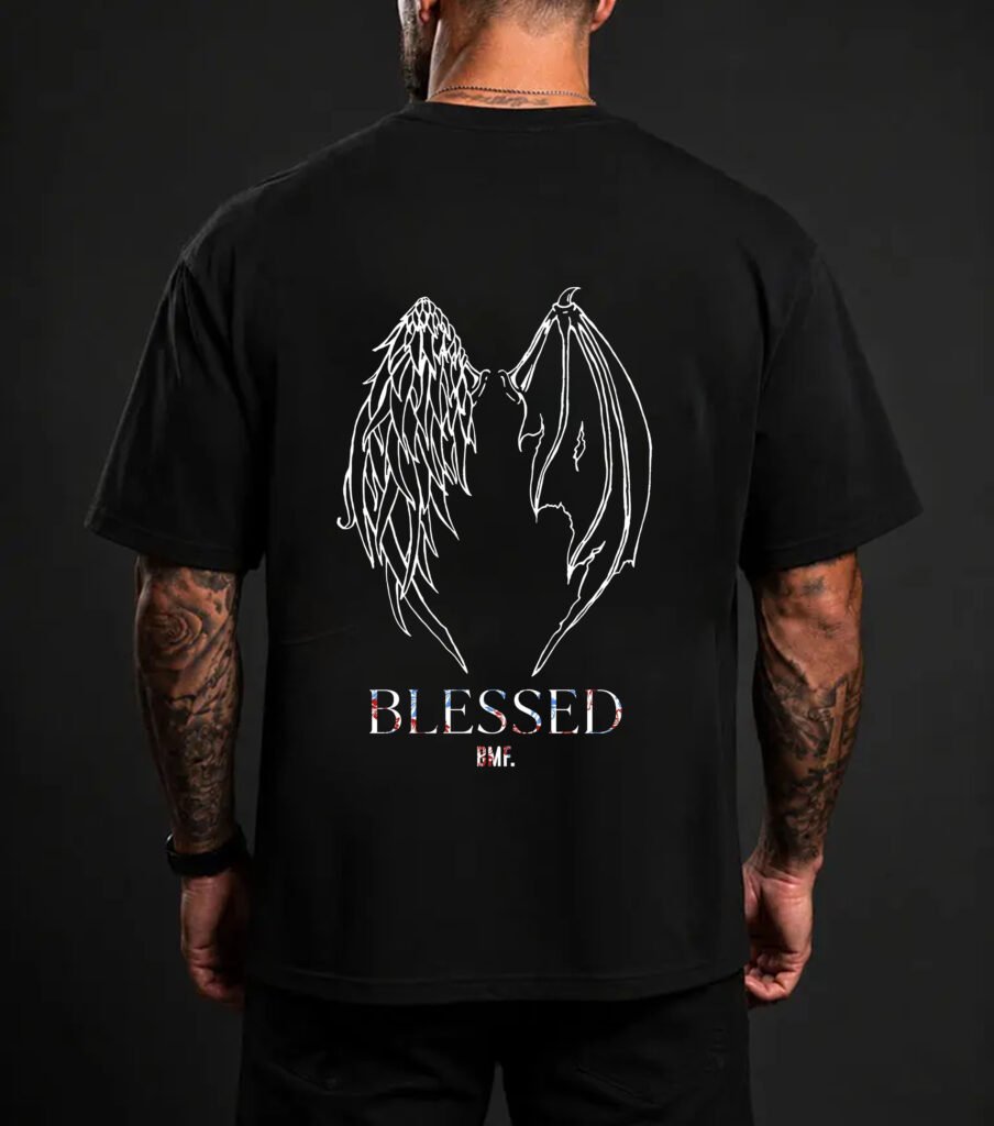 Max Holloway Blessed Wings Shirt Model
