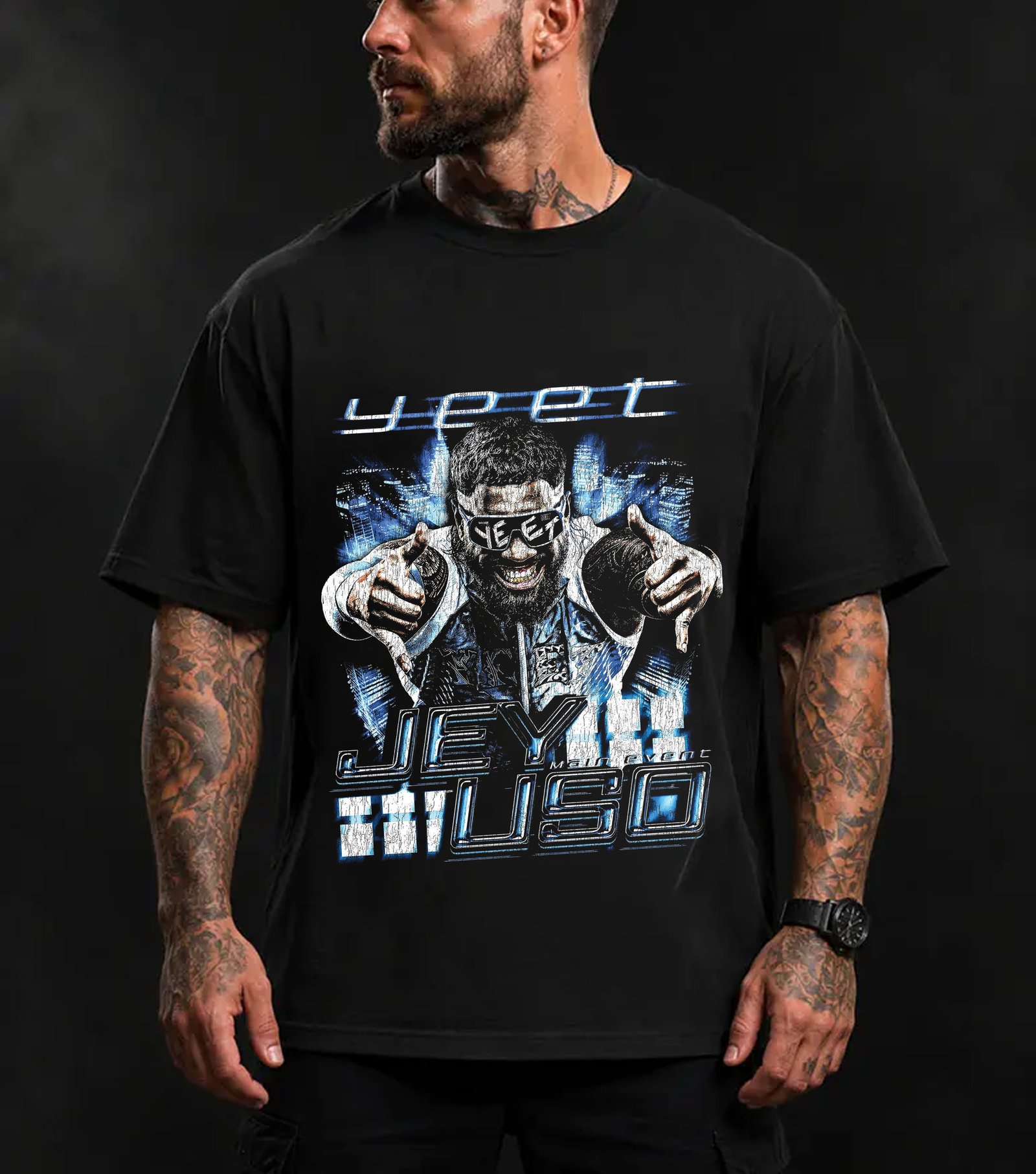 Jey Uso YEET wrestling graphic shirt