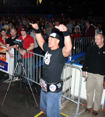 John Cena making his entrance as United States Champion in 2005