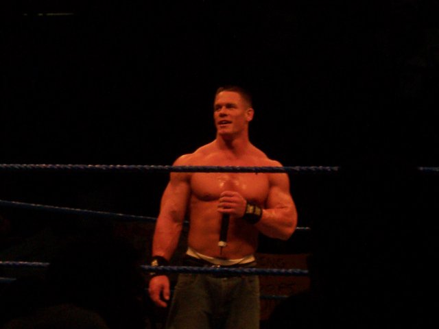 John Cena during a WWE SmackDown live event in 2005
