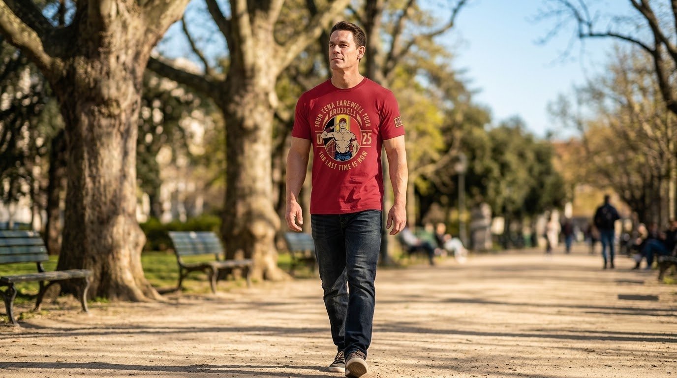 John Cena Brussels Shirt The Last Time Is Now print detail