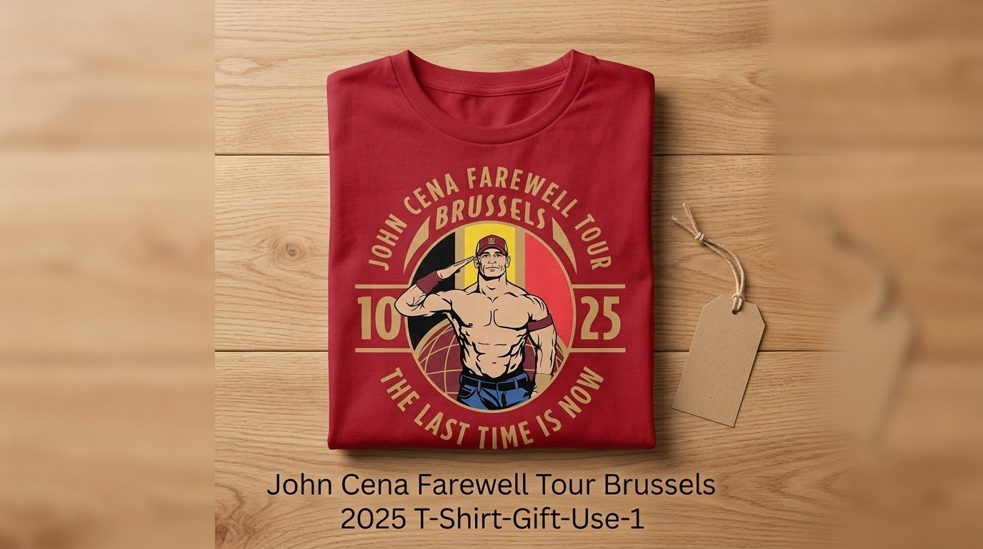 John Cena Brussels Shirt wearing the farewell tour design