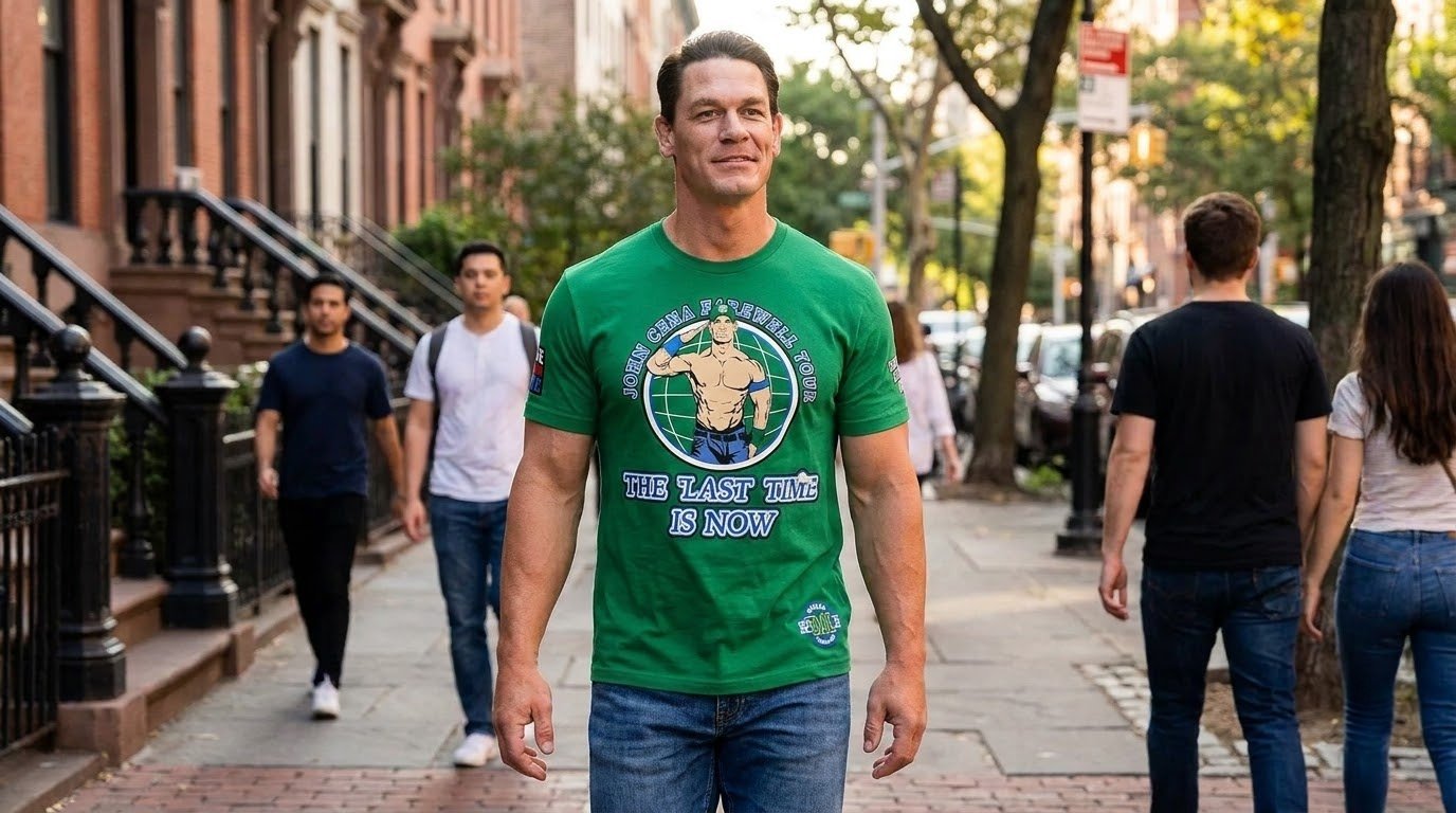 John Cena Dallas Shirt green colorway worn casually