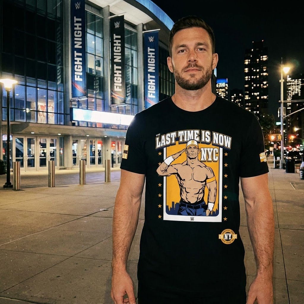 John Cena Fanatics Fest shirt worn for a close-up everyday look.