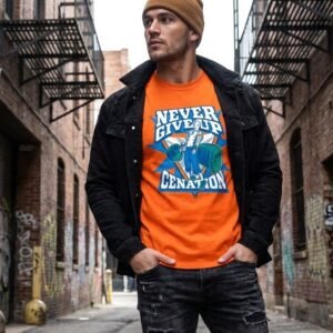 John Cena Never Give Up T Shirt alternate graphic view