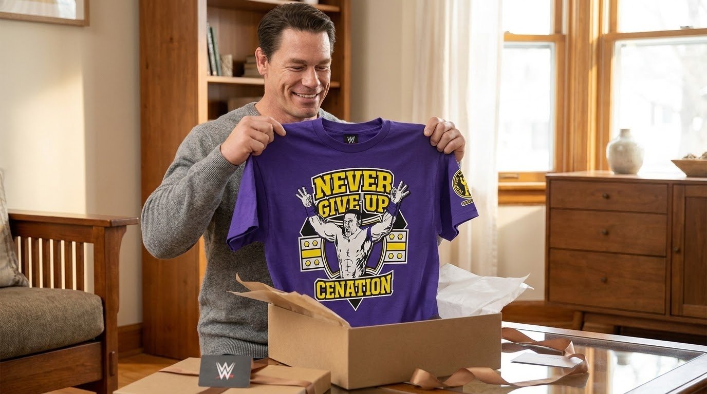John Cena Never Give Up T Shirt purple front graphic