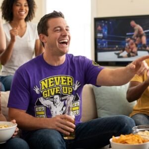 John Cena Never Give Up T Shirt purple party style
