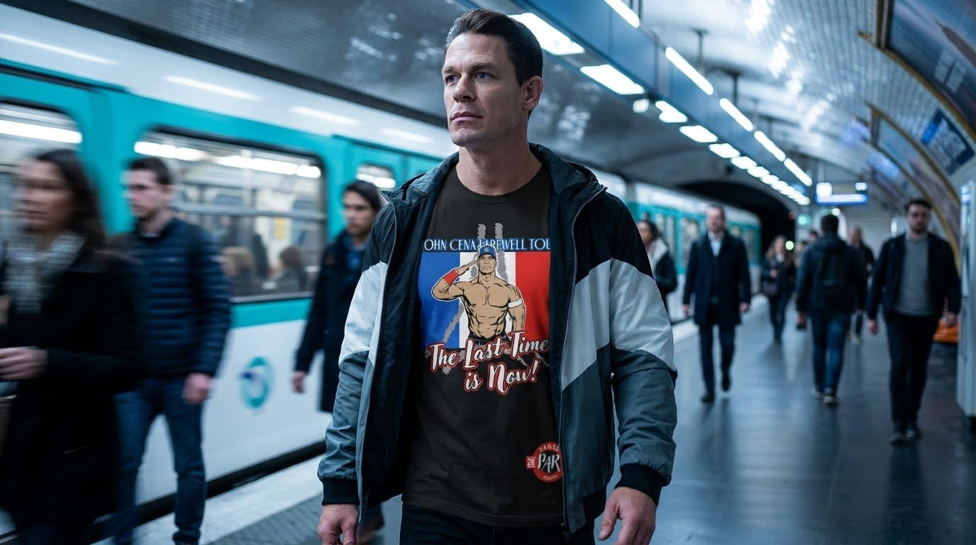 John Cena Paris Shirt French tricolor front artwork