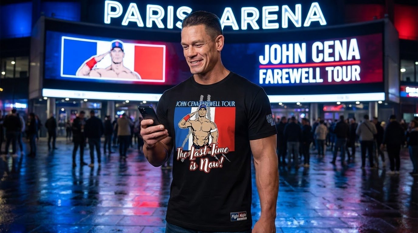 John Cena Paris Shirt black Paris farewell shirt lifestyle
