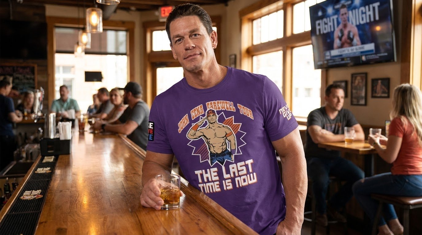 John Cena Phoenix Shirt front portrait and The Last Time Is Now
