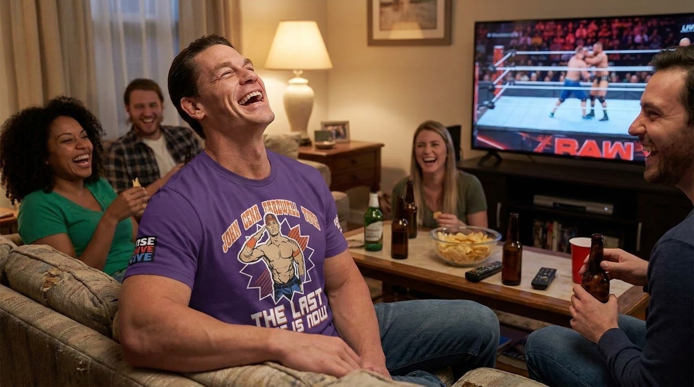 John Cena Phoenix Shirt purple T-shirt lifestyle view