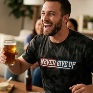 John Cena Shirt Never Give Up cheering fan look