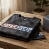 John Cena Shirt Never Give Up folded black tonal design