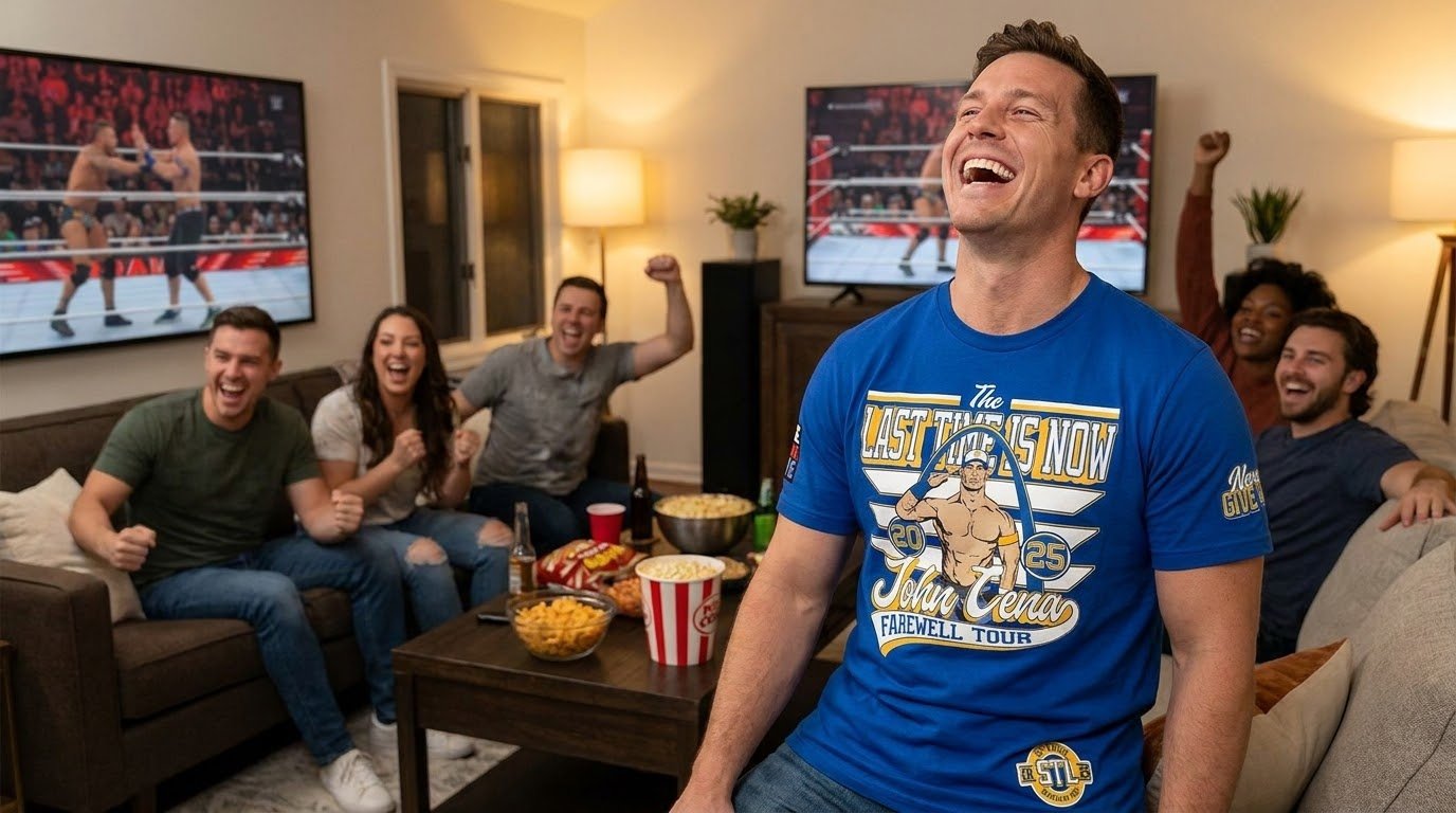 John Cena St Louis Shirt blue and gold Farewell Tour front design
