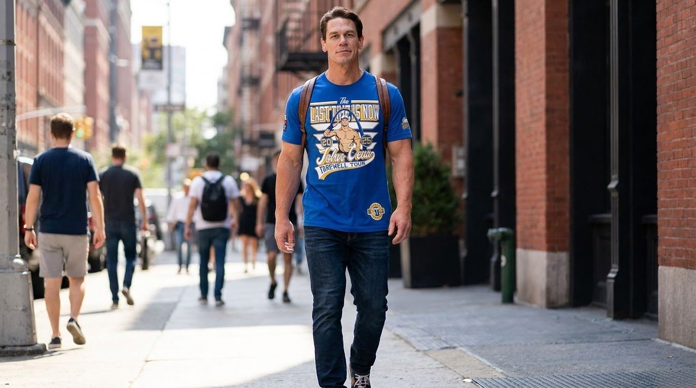 John Cena St Louis Shirt Never Give Up sleeve detail