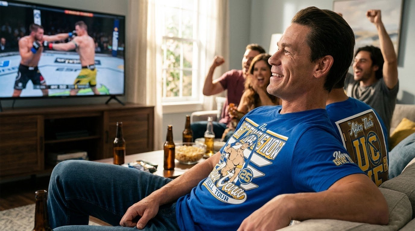 John Cena St Louis Shirt collection styling with blue and gold artwork