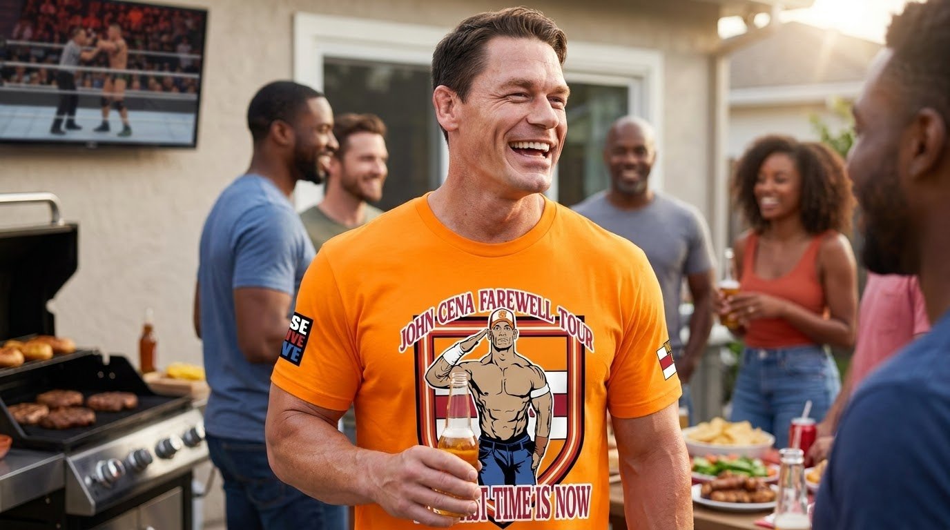 John Cena Tampa Shirt front portrait and 2025 championship era
