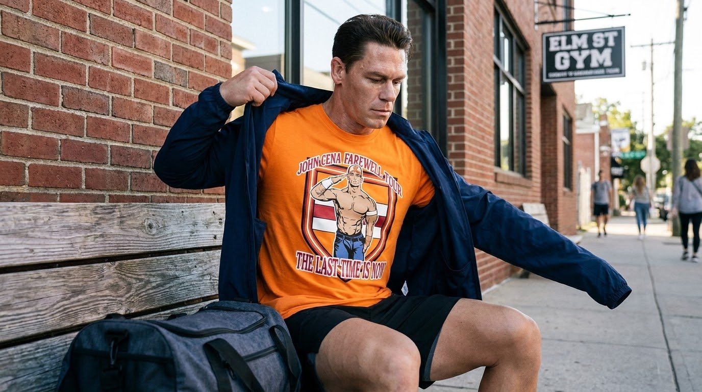 John Cena Tampa Shirt orange graphic tee in everyday wear
