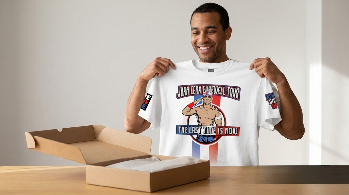 John Cena The Last Time Is Now Shirt front slogan and Cena portrait