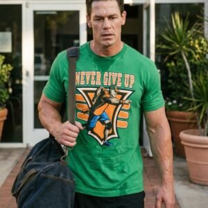 Never Give Up John Cena Shirt gym to street style