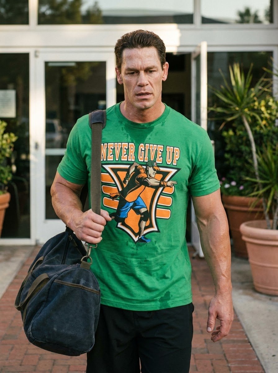 Never Give Up John Cena Shirt gym to street style