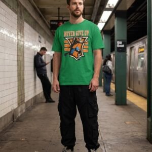 Never Give Up John Cena Shirt streetwear graphic detail