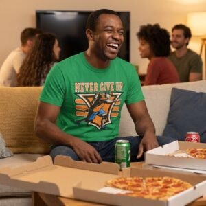 Never Give Up John Cena Shirt watch party graphic detail