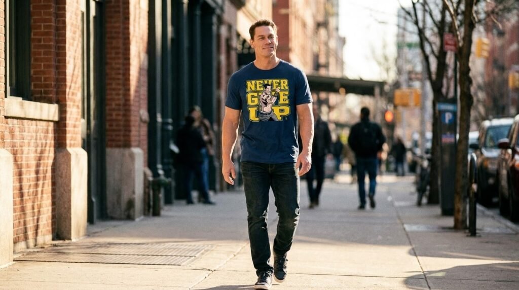 WWE John Cena Never Give Up T Shirt - Image 3