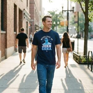 WWE John Cena Never Give Up T Shirt for casual city wear