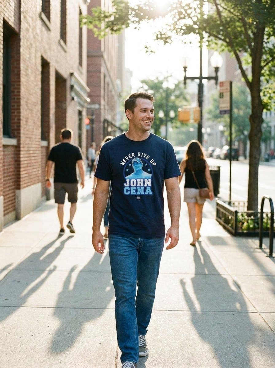 WWE John Cena Never Give Up T Shirt for casual city wear