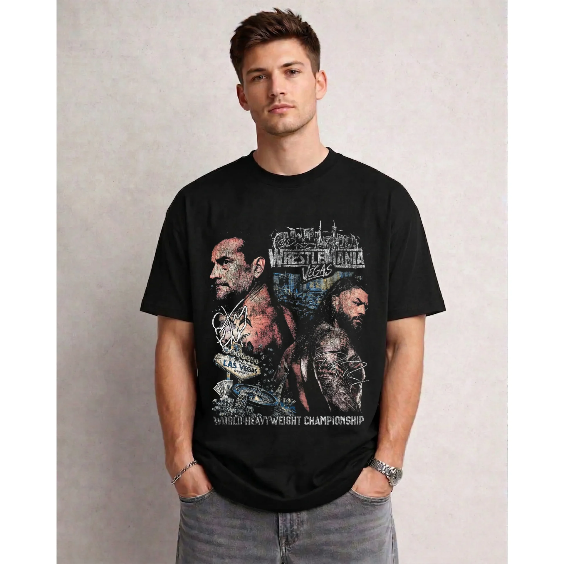 WrestleMania 42 Roman Reigns vs CM Punk tee Roman Reigns WWE shirt