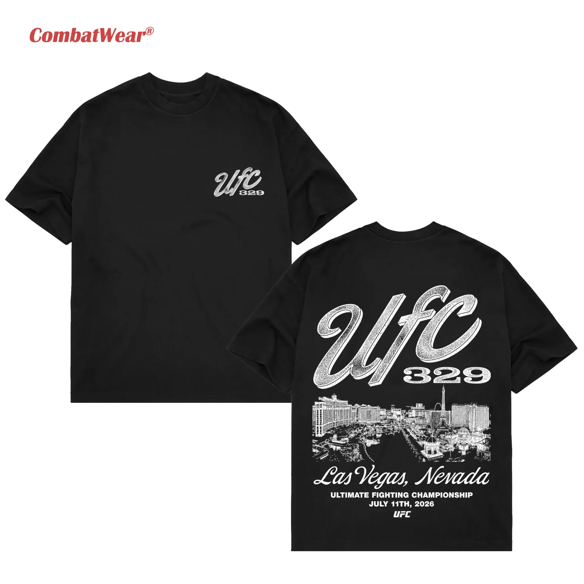 Men's Black UFC 329: McGregor Vs. Holloway 2 Strip T-Shirt main product image