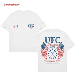 Men's White UFC Freedom 250 Flags T-Shirt main product image
