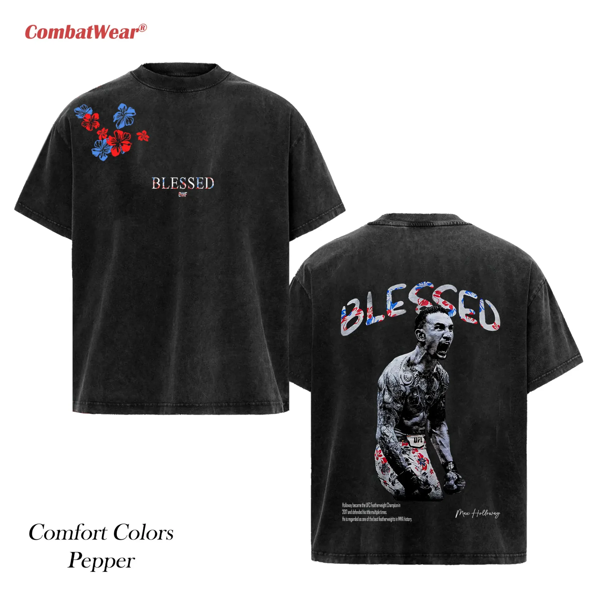 Premium Max Holloway Blessed V2 relaxed graphic T-shirt