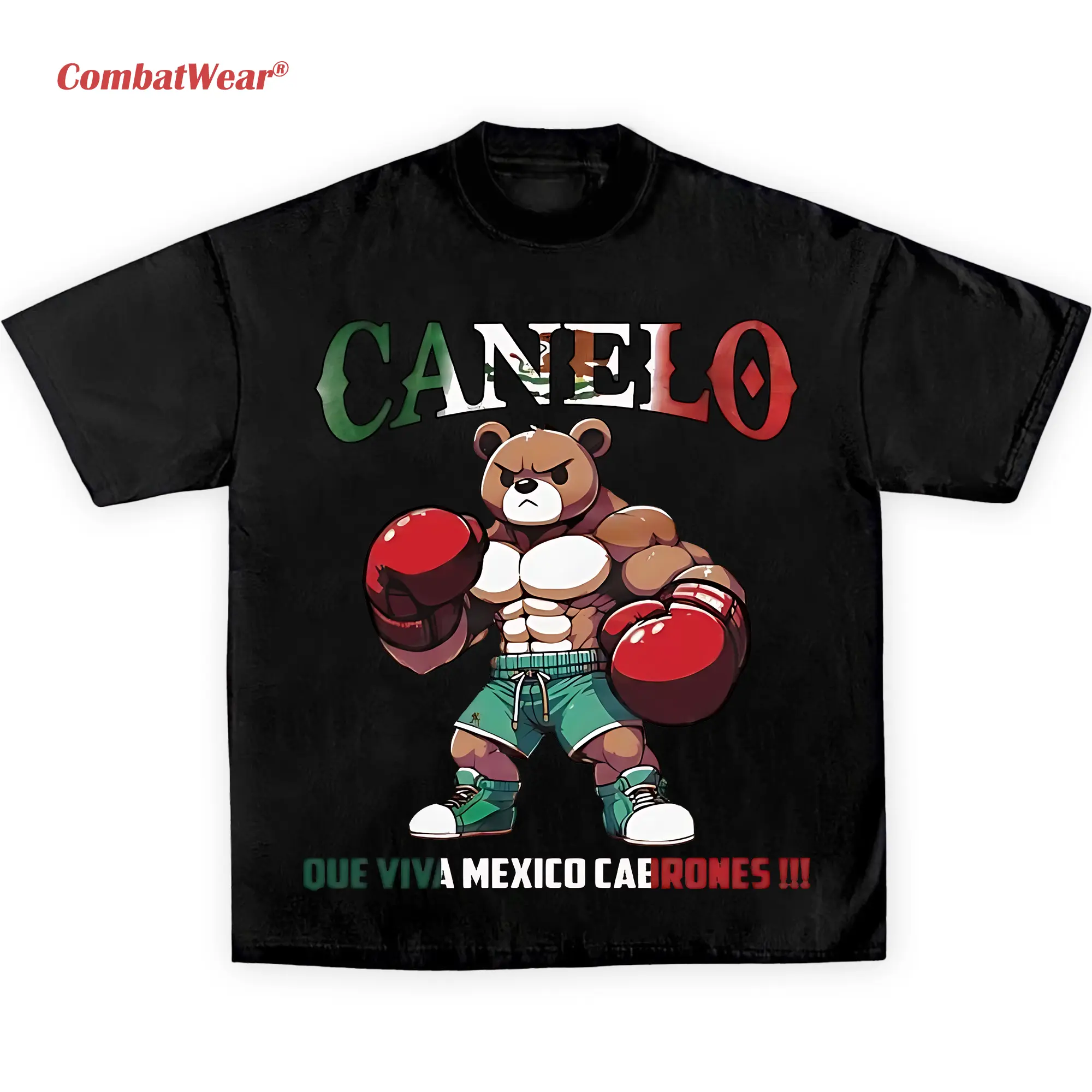 Nice Canelo Bear Que Viva Mexico Cabrones Tee main product image