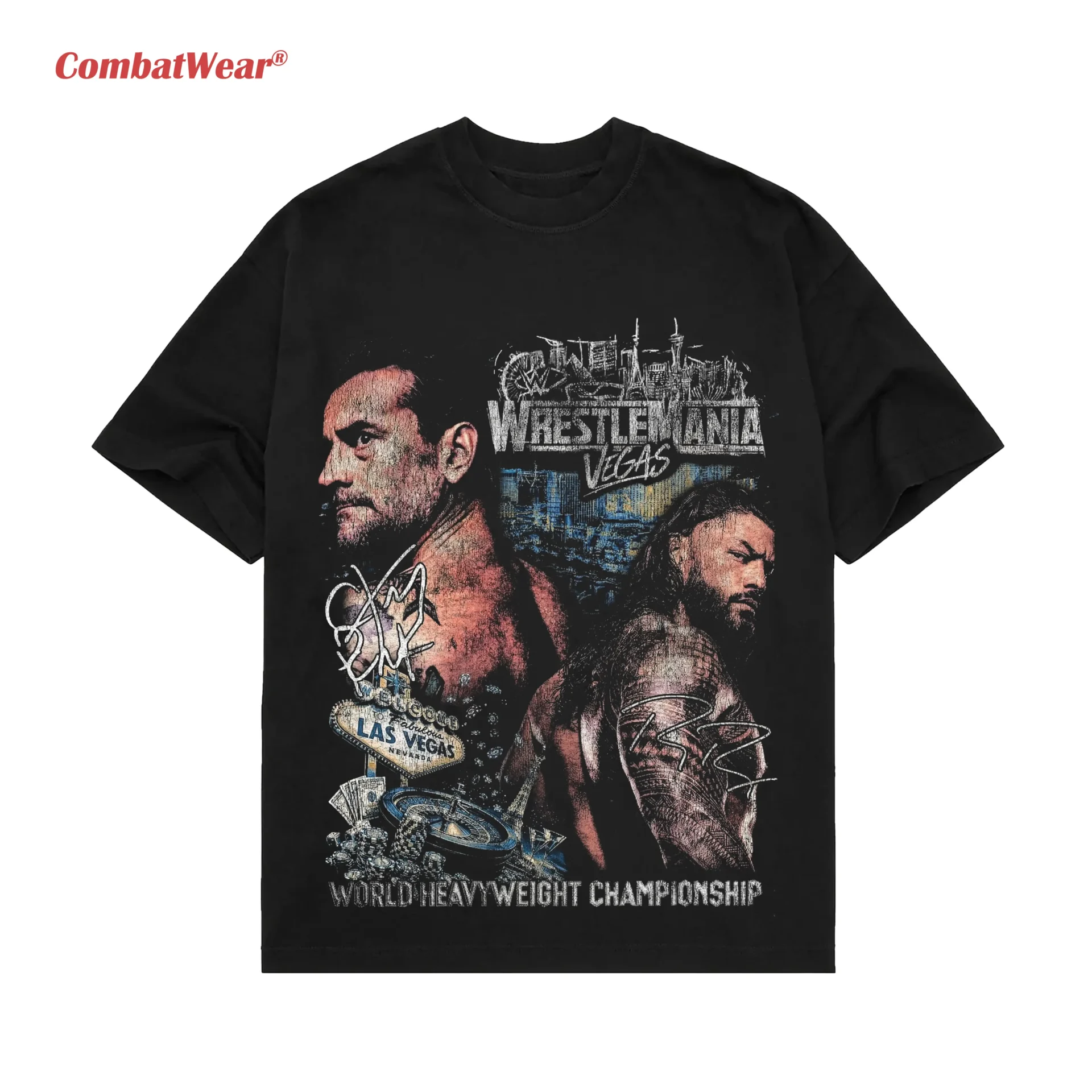 Wrestlemania 42 Roman Reigns Vs CM Punk Tee gallery image 2
