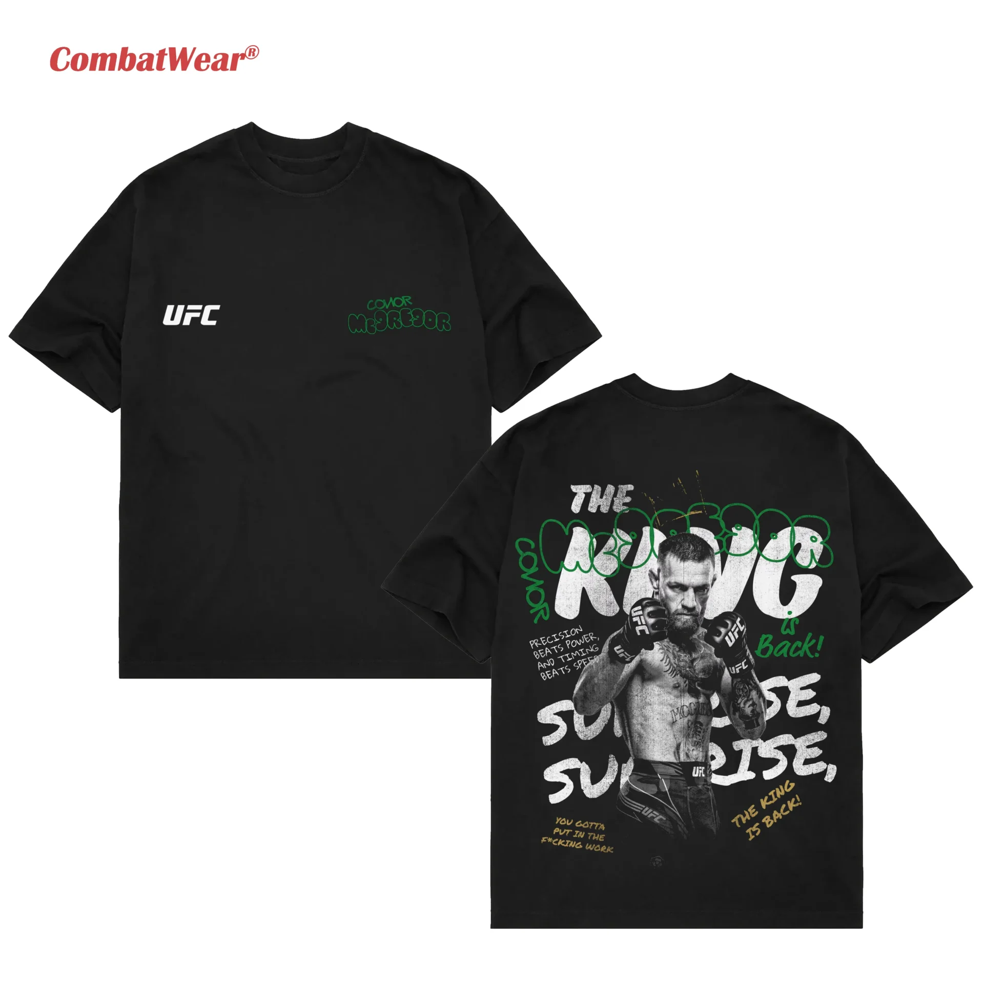 Men's UFC Black Conor McGregor King T-Shirt gallery image 2