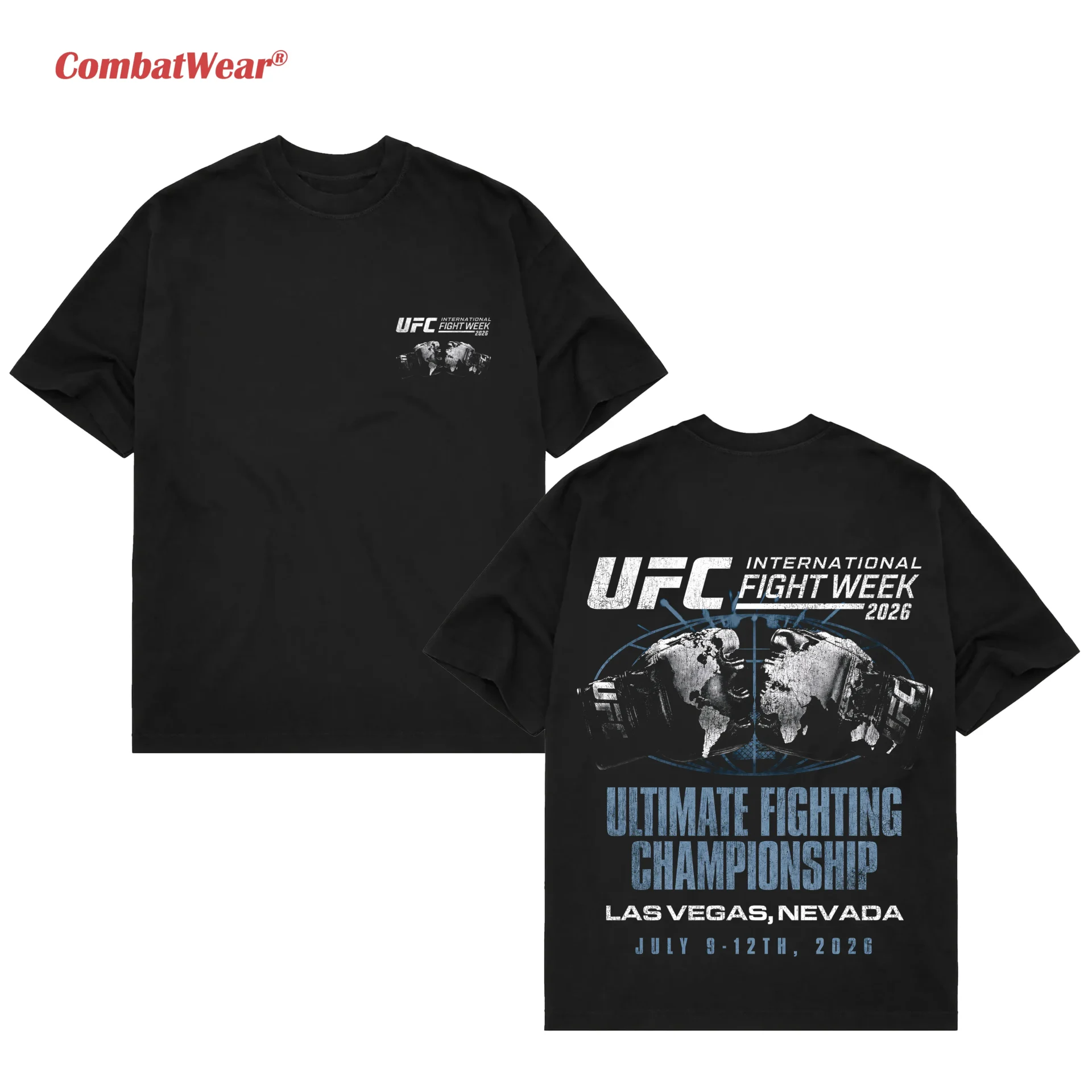 2026 UFC International Fight Week Touch Gloves T-Shirt gallery image 2
