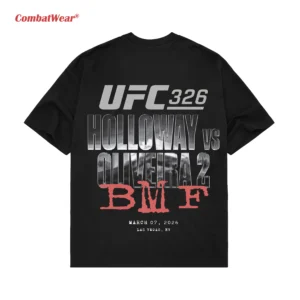 Men's Max Holloway Vs. Charles Oliveira Black UFC 326 Matchup T-Shirt gallery image 3