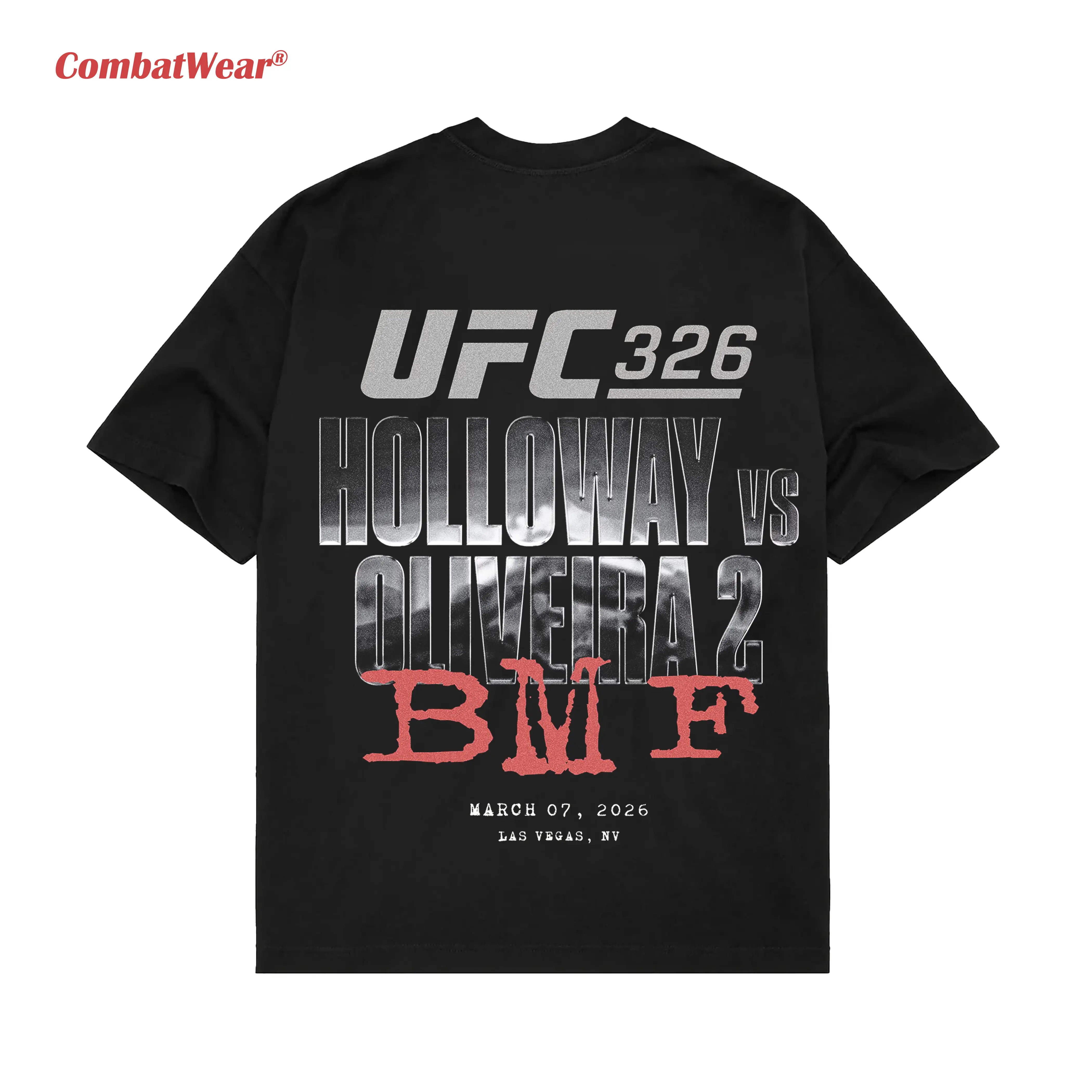 Men's Max Holloway Vs. Charles Oliveira Black UFC 326 Matchup T-Shirt gallery image 3