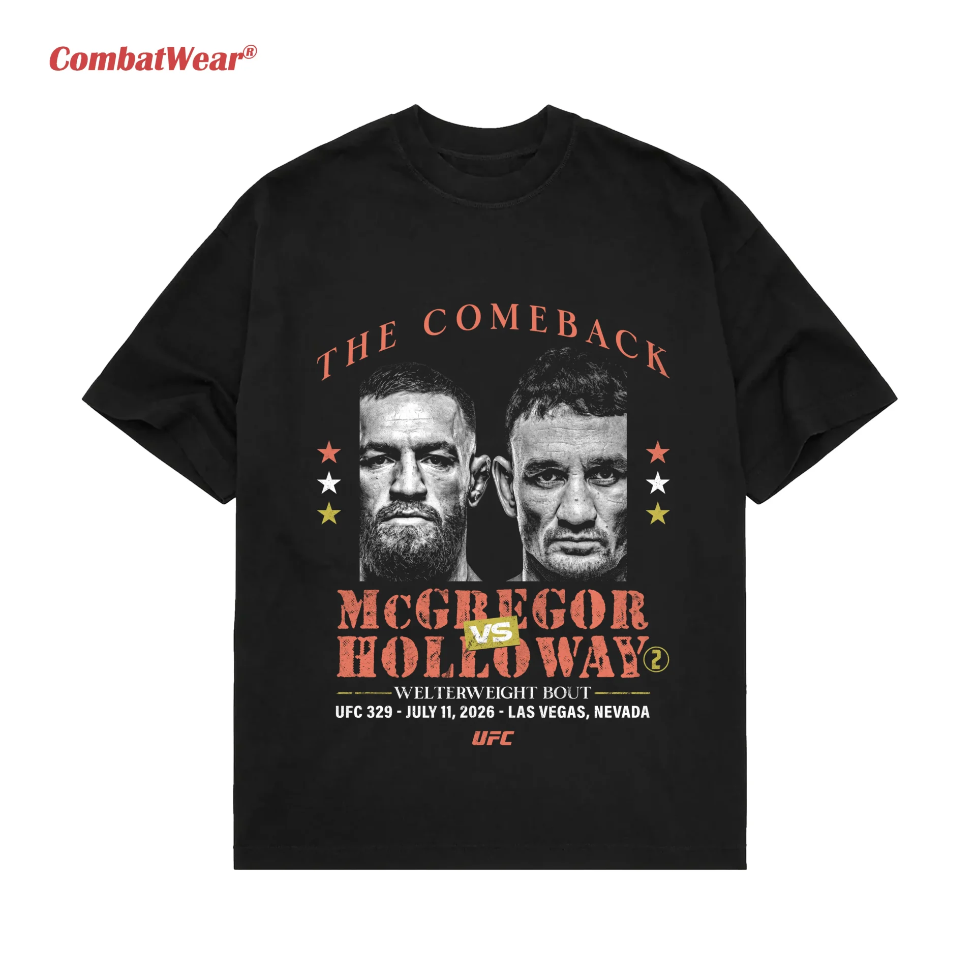 Men's Conor McGregor Vs. Max Holloway UFC 329 Matchup T-Shirt gallery image 3