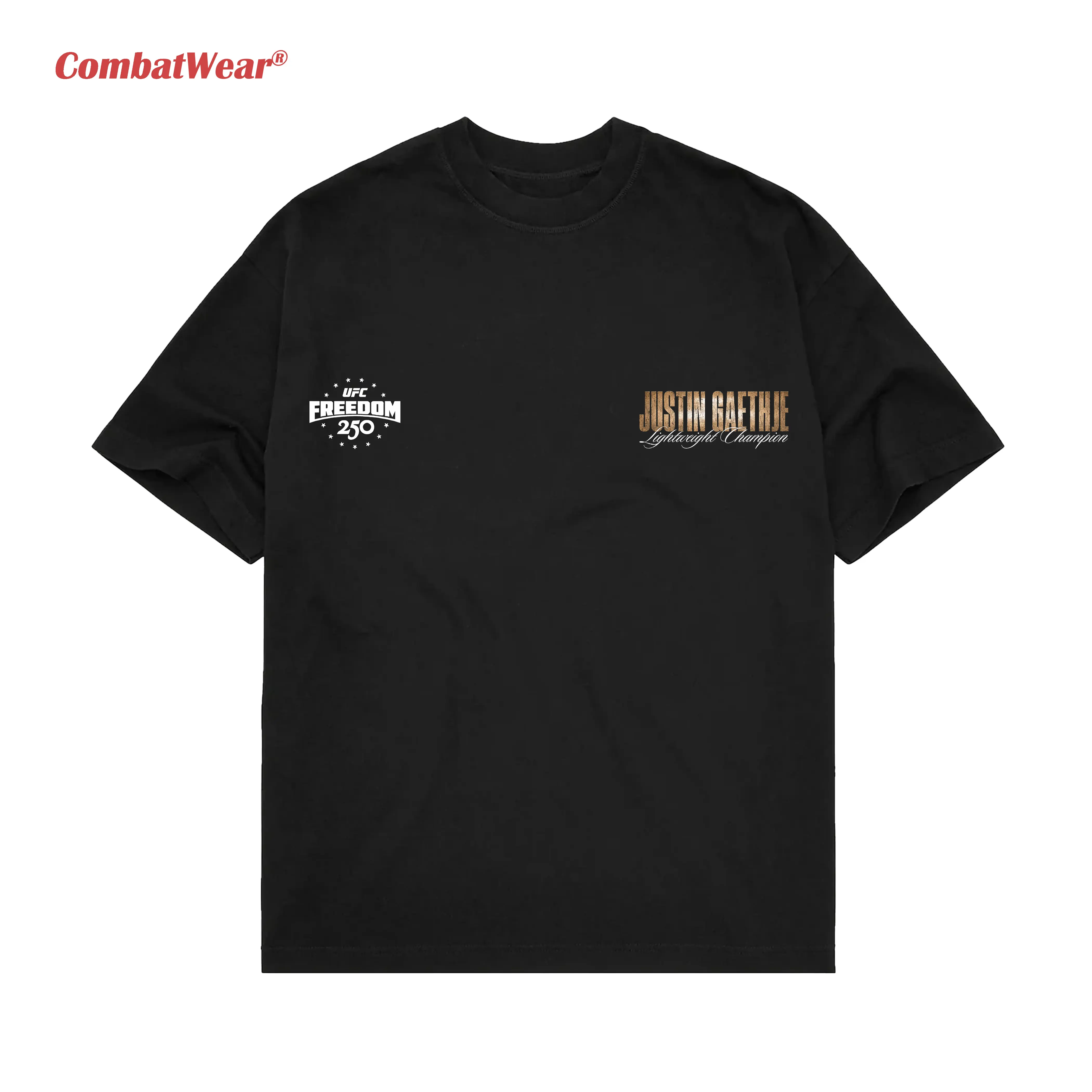 Men's Black Justin Gaethje UFC Freedom 250 #andnew Men's Lightweight Champion T-Shirt gallery image 3