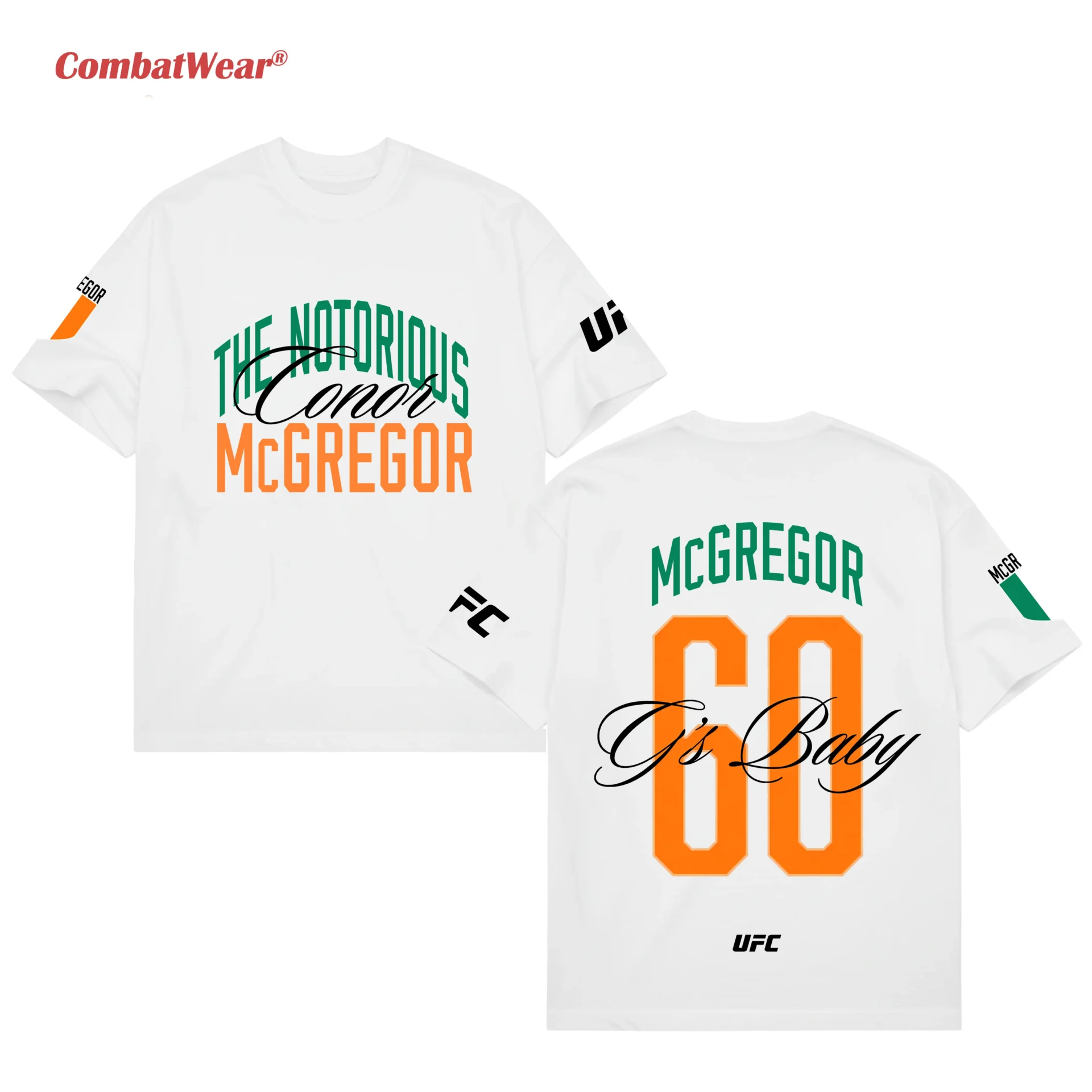 Men's UFC 329 Black Conor McGregor Script T-Shirt gallery image 3