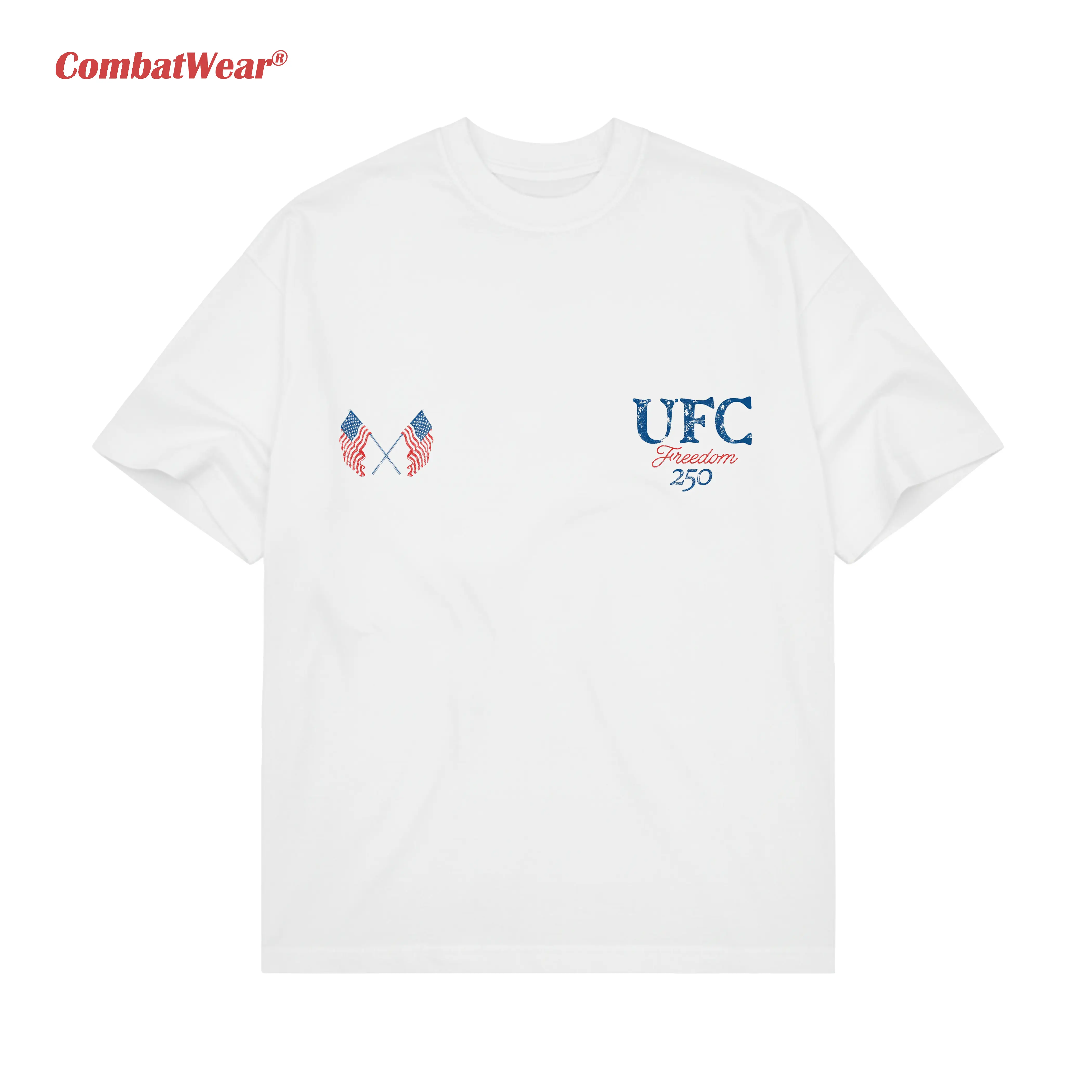 Men's White UFC Freedom 250 Flags T-Shirt gallery image 3
