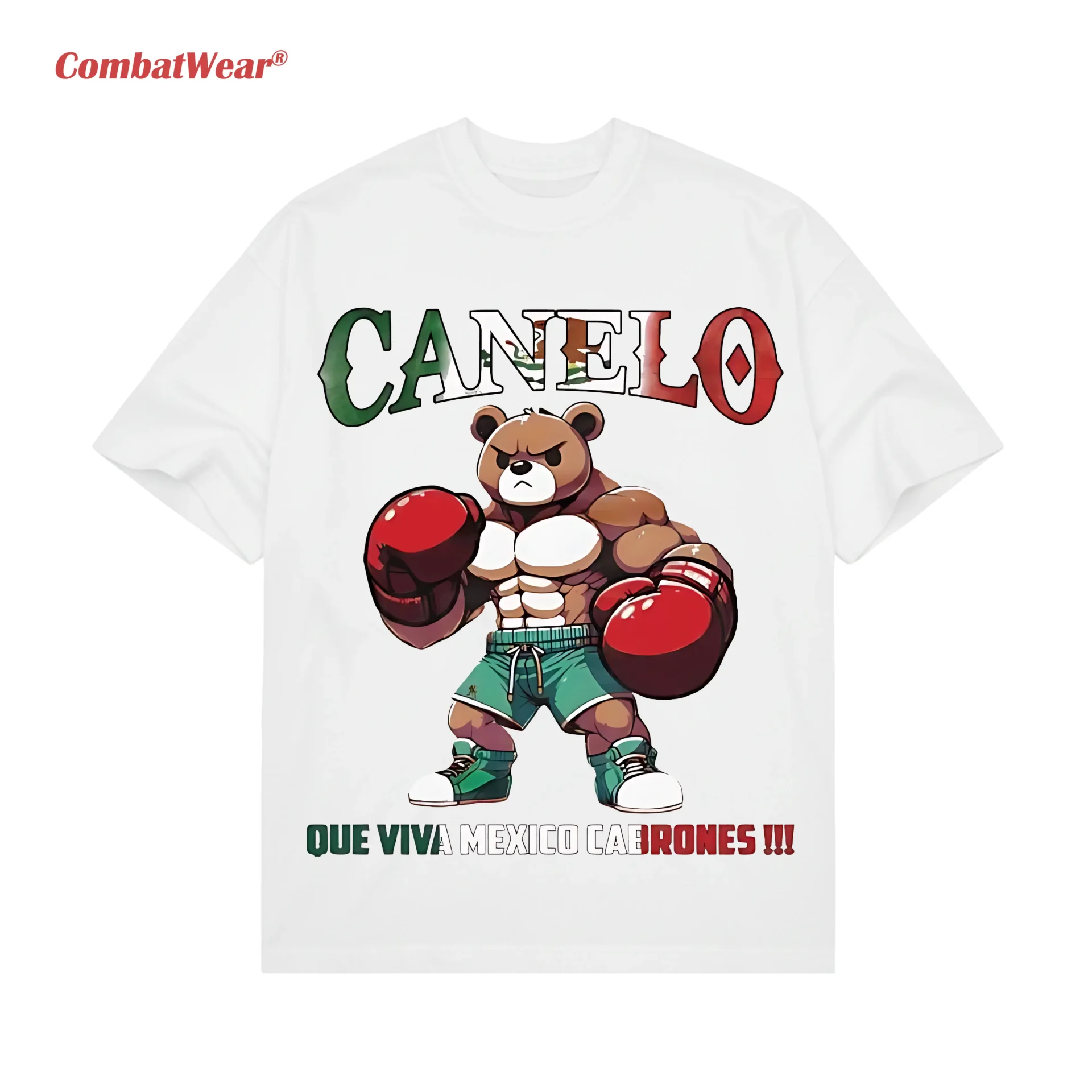 Nice Canelo Bear Que Viva Mexico Cabrones Tee gallery image 3