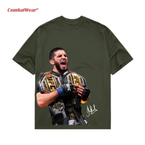 Islam Makhachev Double Champ High Quality Tee gallery image 3