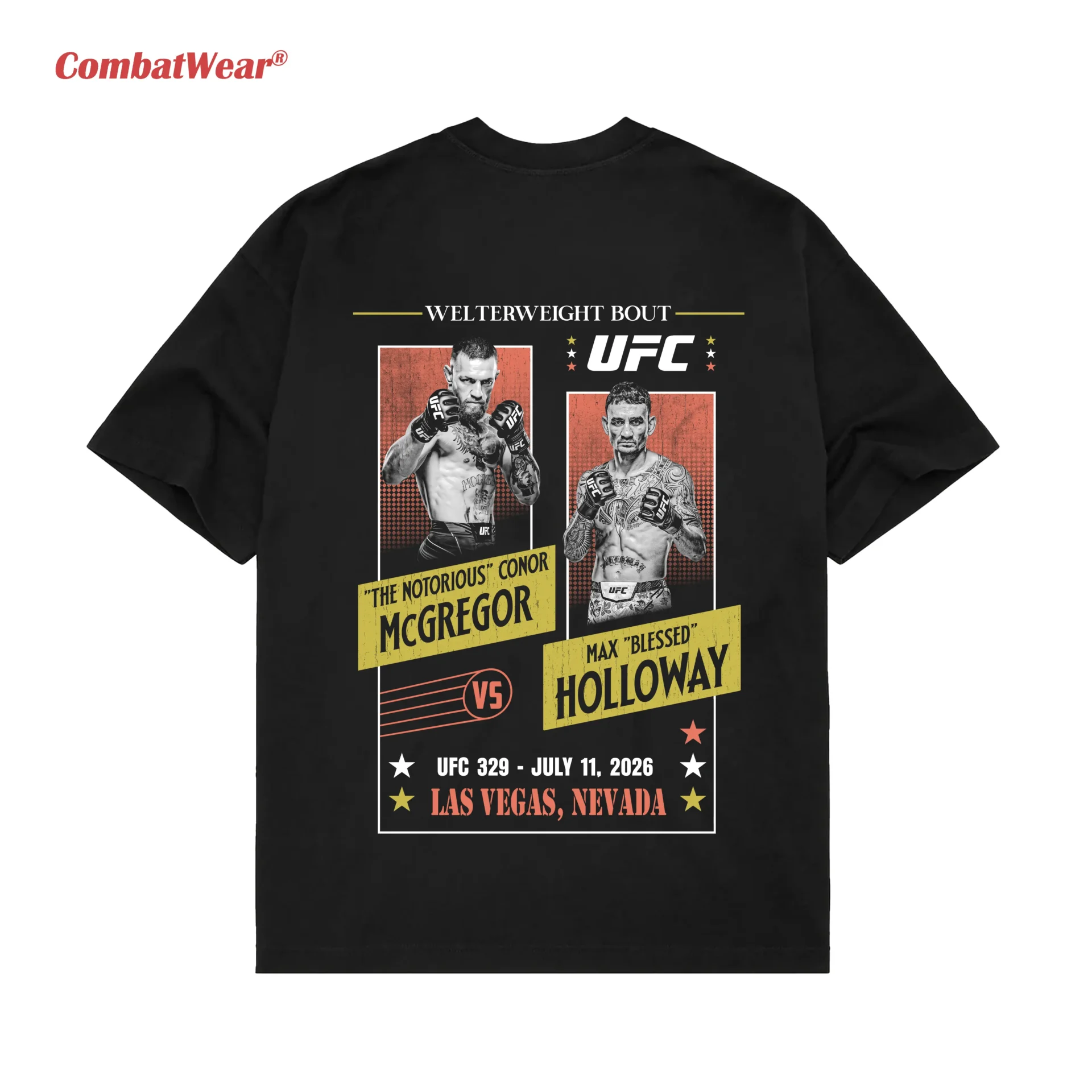 Men's Conor McGregor Vs. Max Holloway UFC 329 Matchup T-Shirt gallery image 4